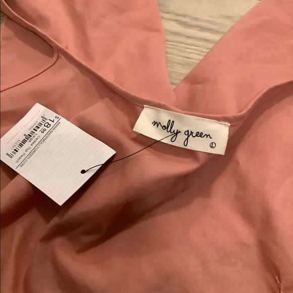 NWT MOLLY GREEN CEDEA PEACH TIE TOP❤️❤️❤️❤️ - Picture 4 of 5